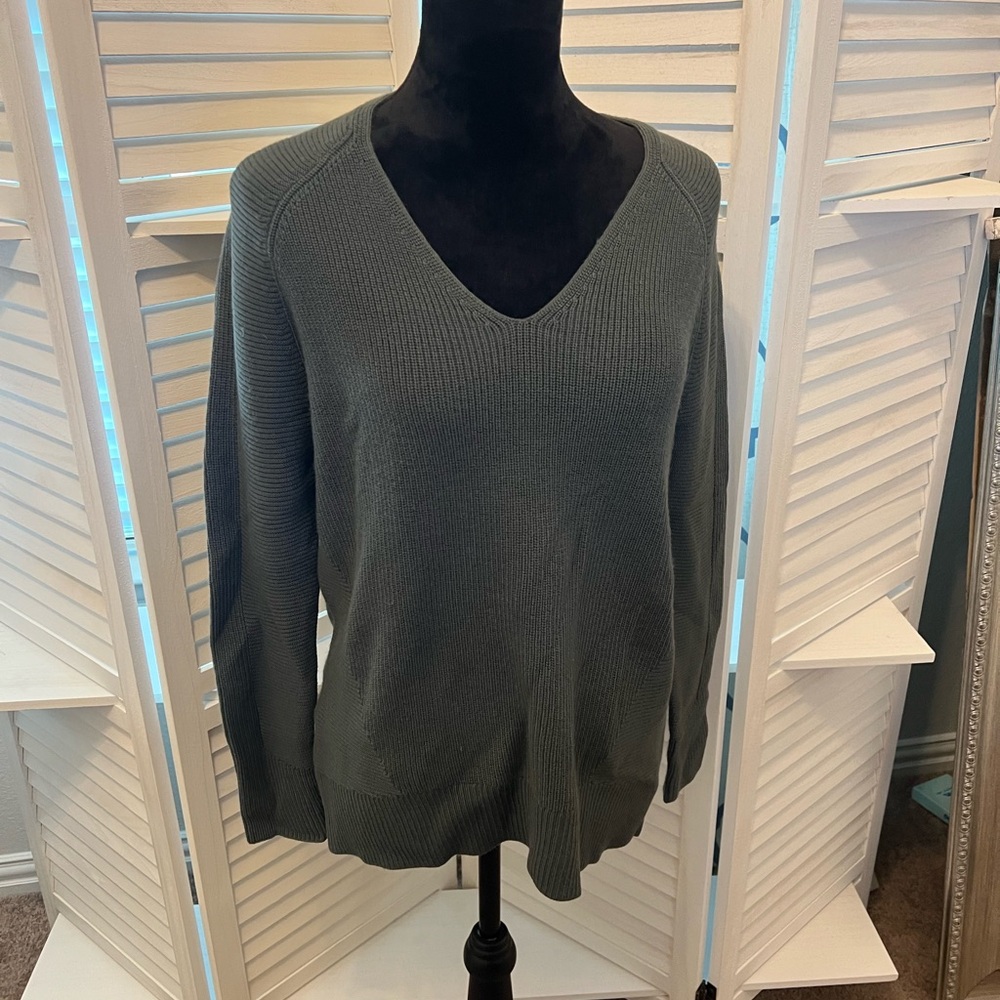 Athleta Olive Green Knit Sweater